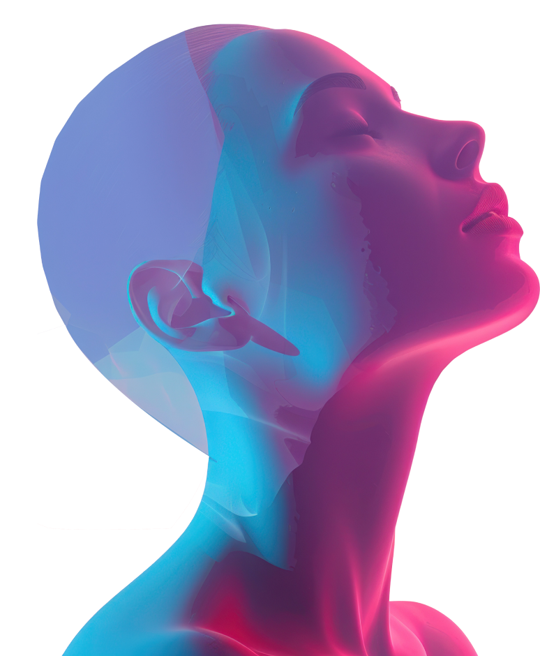Abstract gradient portrait